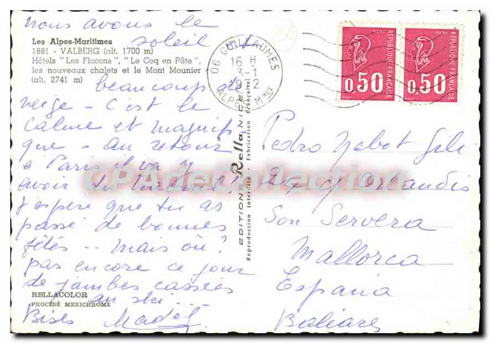 Alpes-Maritimes — Valberg (alt. 1700 m) — Rella Editions - Rückseite