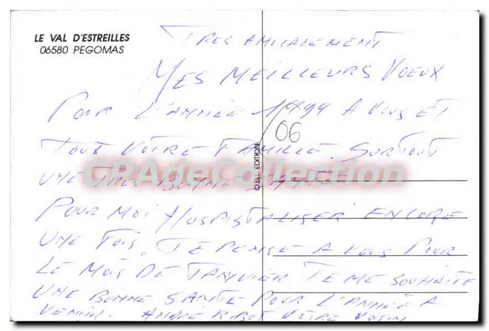 Le Val d'Estreilles — Pégomas — Edição Le Val d'Estreilles - Verso