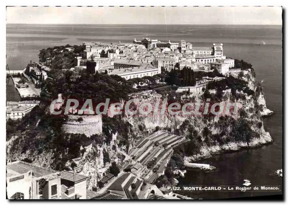 MONTE-CARLO - Le Rocher de Monaco — P.122, éd. S.I.C.A. - Recto