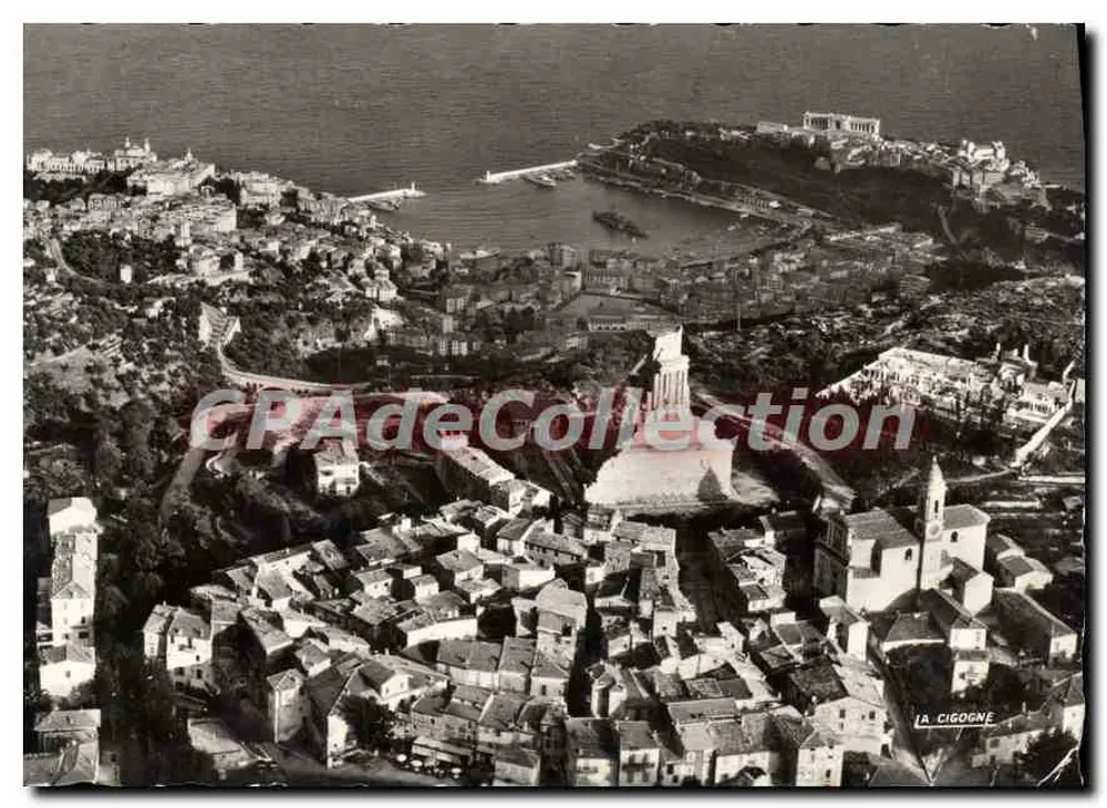 Luftbild der Prinzipalität Monaco — Turbie und Tour d'Auguste — Éditions La Cigogne - Vorderseite
