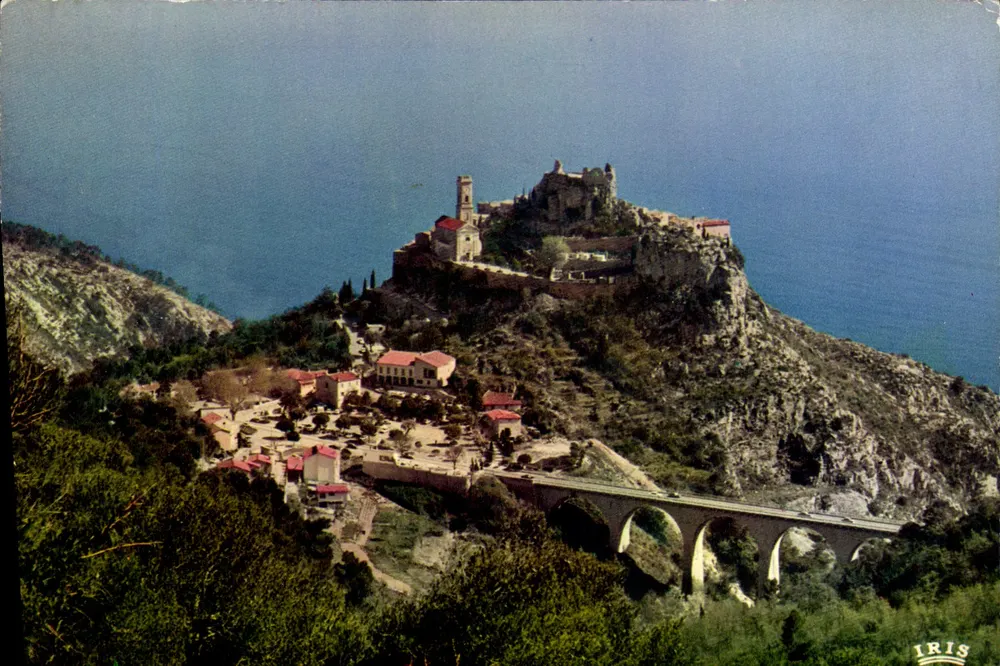 Vila de Eze — vista da Grande Corniche — Edições IRIS - Frente
