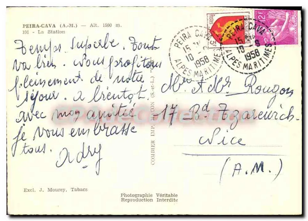 Peira-Cava — Vista panorâmica — Combière Imp. (n°101) - Verso