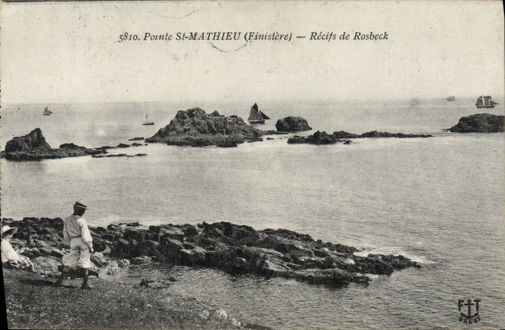 Wyspa St-MATHIEU (Finistère) — Récifs de Rosbeck — F.T. DREY - Awers