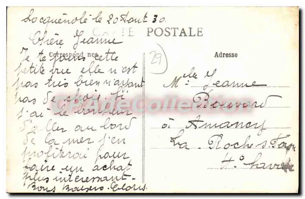 Locquénolé - As margens do Rio — J. Sorel, editor, Rennes - Verso