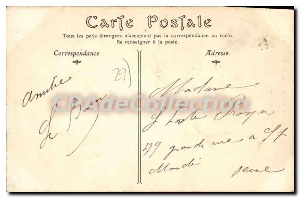 Primel (Finistère) — Die Schlucht und die Brücke — unbekannter Verlag, Nr. 768 - Rückseite