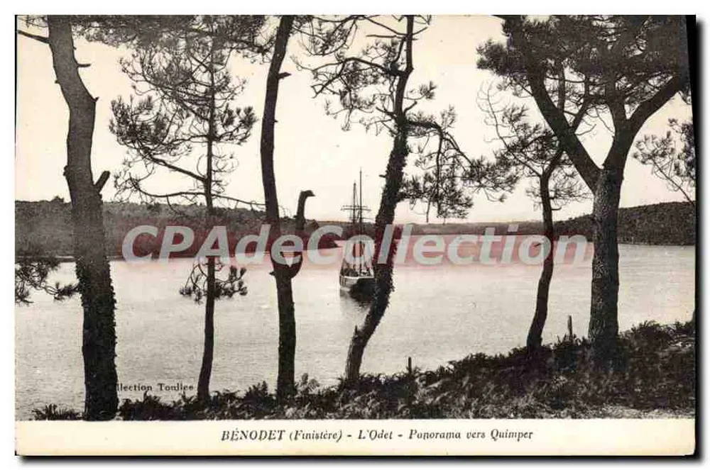 BÉNODET (Finistère) - O Odet - Panorama em direção a Quimper — Coleção Toullee - Frente