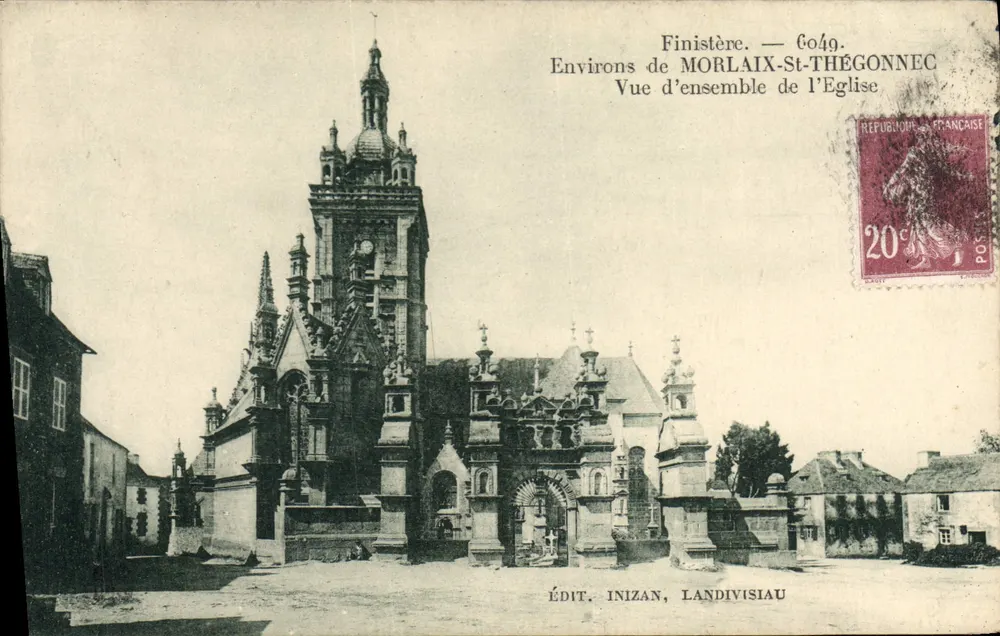 Morlaix-St-Thégonnec — Übersicht der Kirche — Verlag Inizan, Landivisiau - Vorderseite