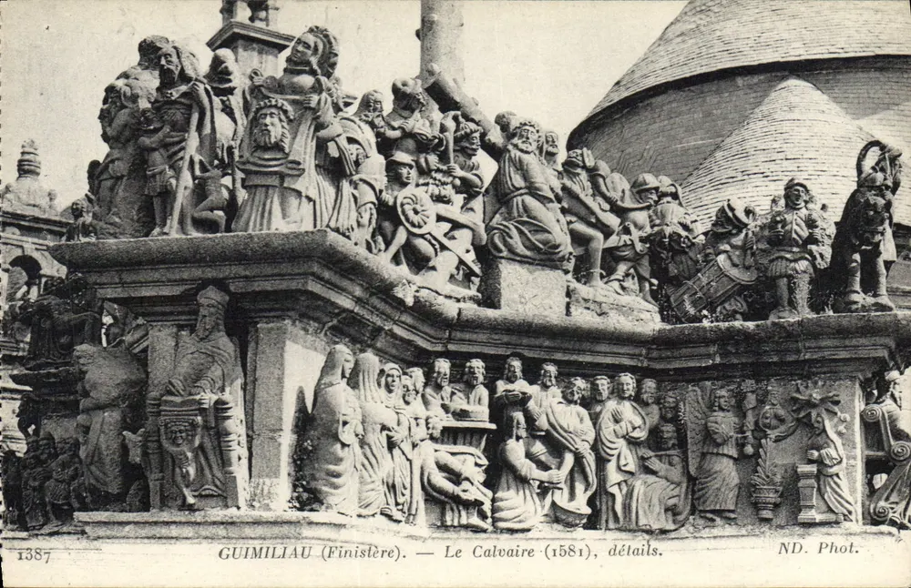 Guimiliau (Finistère) — Der Calvarienberg (1581), Details — ND. Fot. - Vorderseite