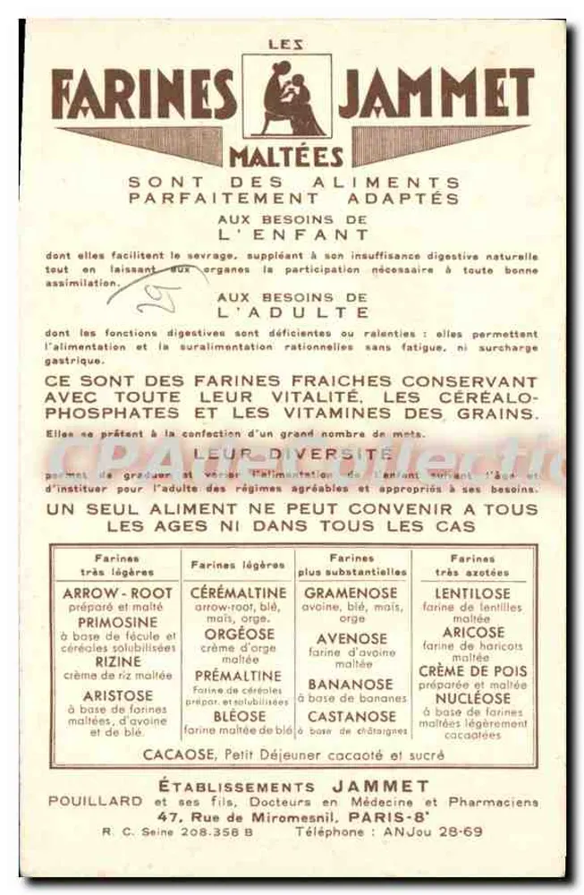 Die alten Provinzen Frankreichs — Bretagne — Veröffentlicht von Farines Jammet - Rückseite