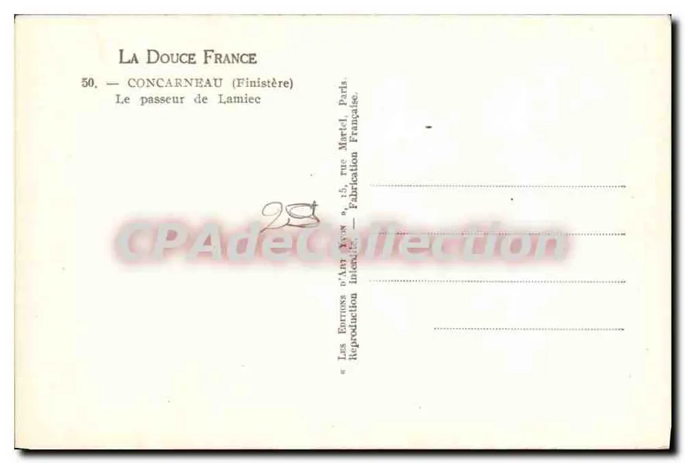 Concarneau (Finistère) — Der Fährmann von Lamieec — Yvog - Rückseite