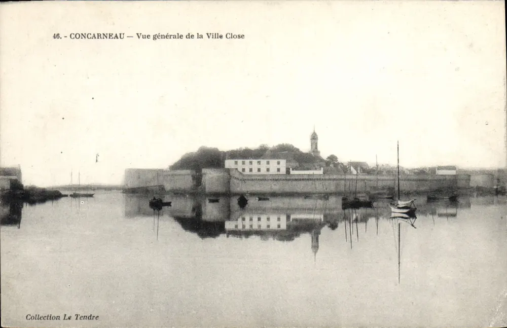 Concarneau — Allgemeine Ansicht der Stadtmauer — Sammlung Le Tendre, n°46 - Vorderseite