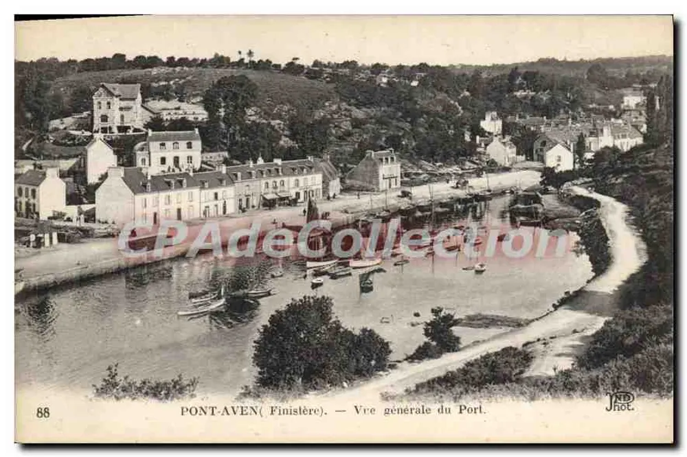 PONT-AVEN (Finistère) — Vue générale du Port — JNDot - Recto