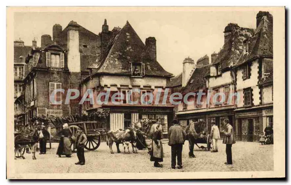Quimper — A Place Terre-au-Duc — Coleção Villard, Quimper - Frente
