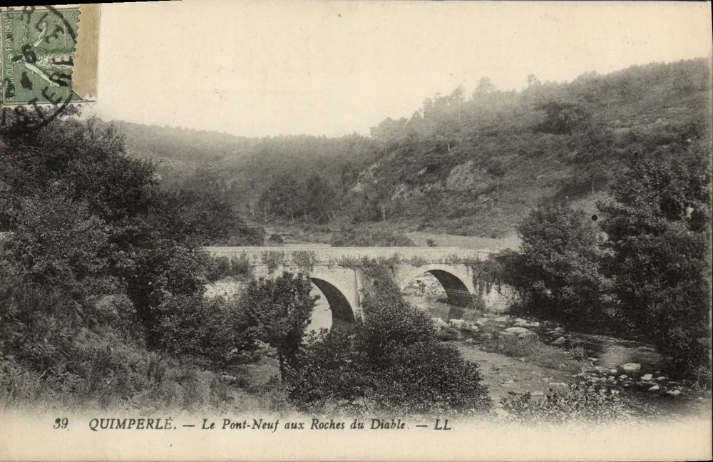 Quimperlé — Le Pont-Neuf aux Roches du Diable — LL - Recto