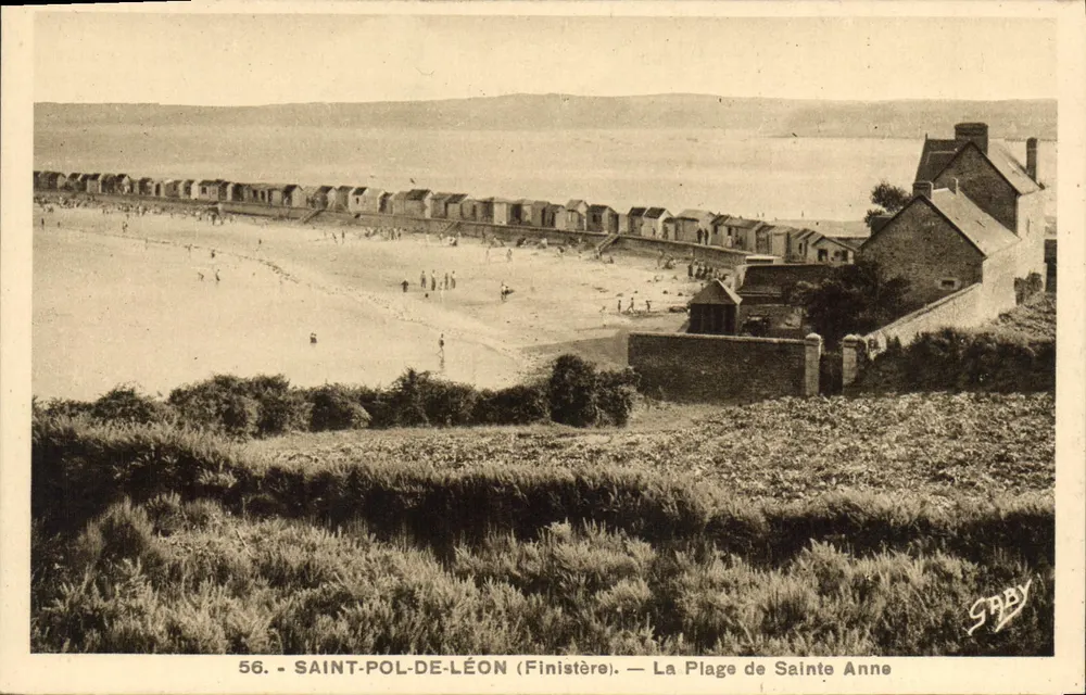 Saint-Pol-de-Léon (Finistère) — La Plage de Sainte Anne — Gaby, n°56 - Recto