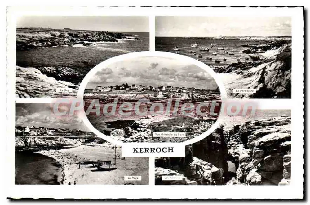 Kerroch — Allgemeiner Blick auf den Hafen, Le Rep, Le Port Blanc, La Plage, Les Roches — Verleger Élie Montes, Nr. 29 - Vorderseite