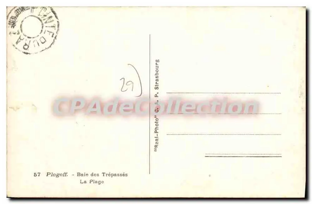 Plogoff — Baai van de Dood — De Strand — « Réal Photo » G. & P. Singsbourg - Achterkant
