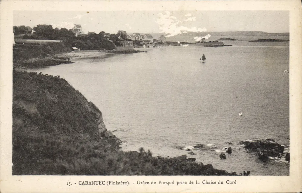 Carantec (Finistère) — Grève de Porspol aus der Sicht der Chaise du Curé — n°15 - Vorderseite
