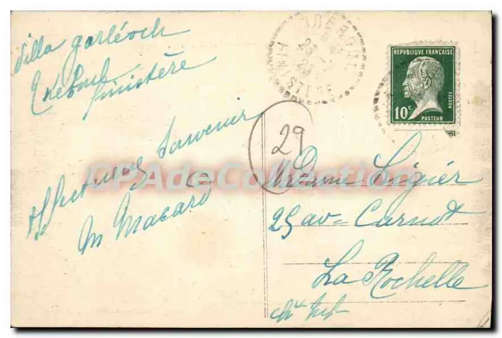 Tréboul — Die große Felsen von Sables-Blancs — Umgebung von Douarnenez — Sammlung VILLAND, Quimper - Rückseite