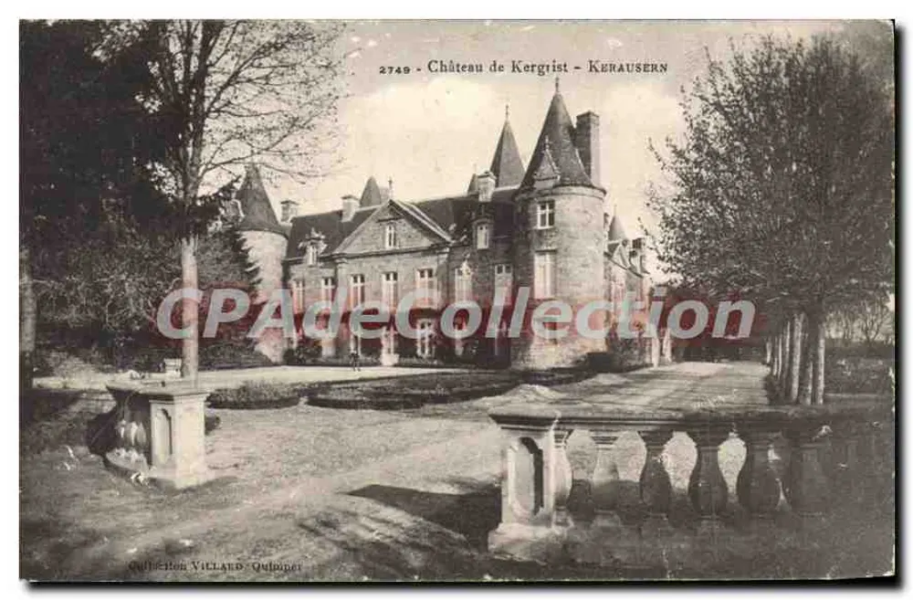 Castelo de Kergriest — Kerausern — Coleção Villard, Quimper - Frente