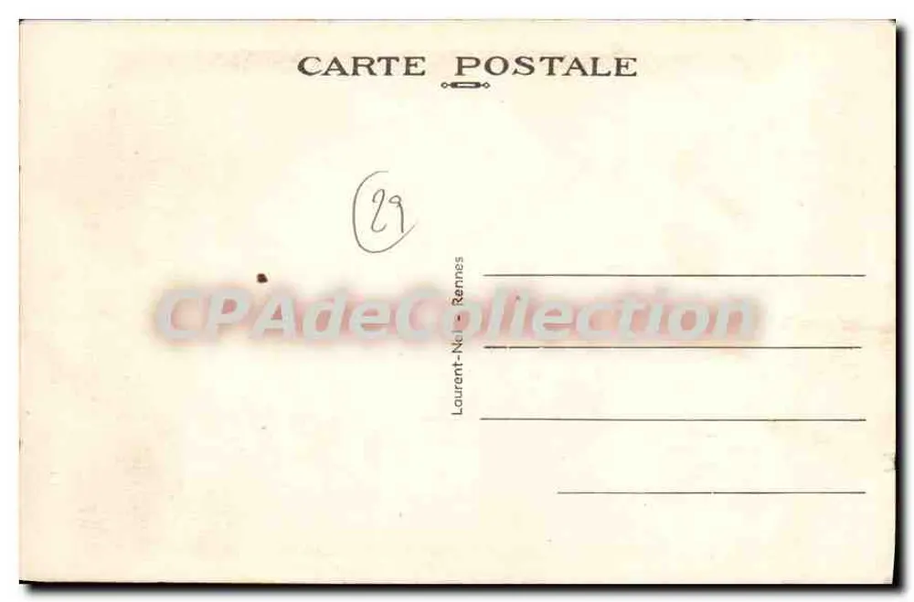 Alter Bretoner von Cast (Umgebung von Châteaulin) — Fotografie — unbekannter Verlag, n° 14 - Rückseite
