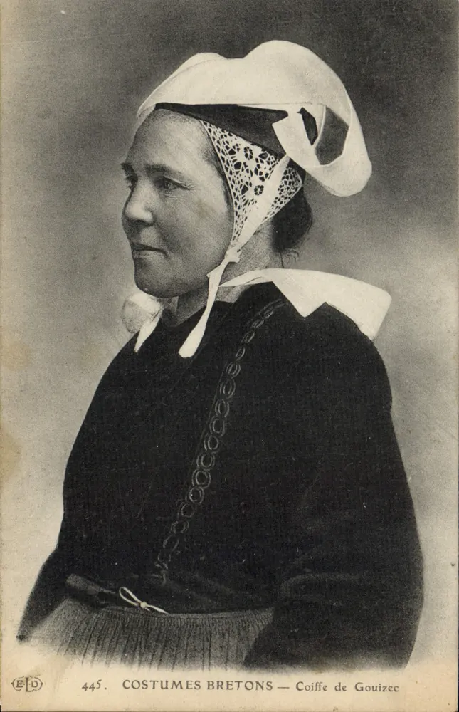 Roupas da Bretanha — Coiffe de Gouizec — ELD n°445 - Frente
