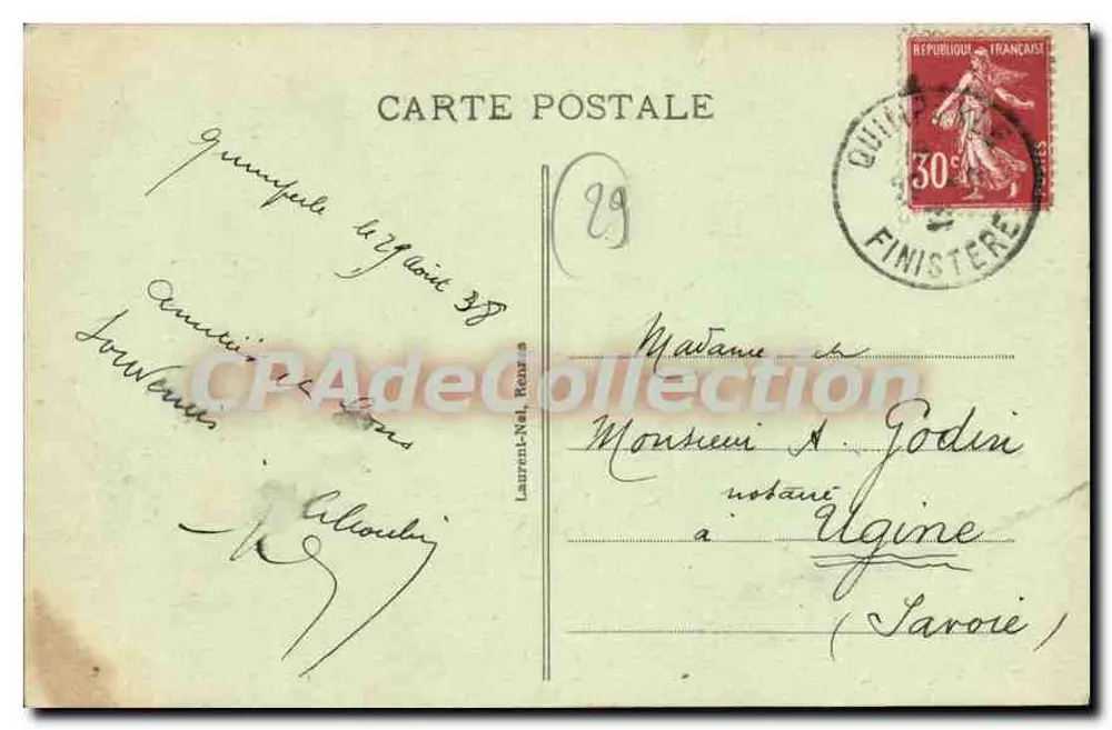 Bélon - Um Canto do Rio — editor Laurent-Nel, n° 118 - Verso