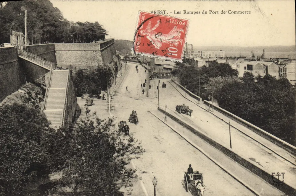 Prest - As Rampas do Porto de Comércio — Editor F.T. (F. T.) - Frente