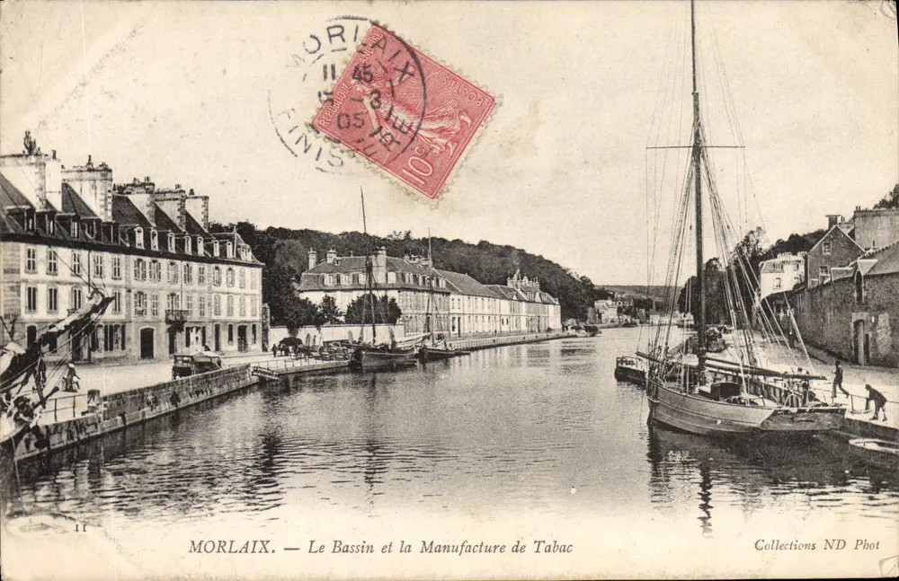 Morlaix — Der Hafenbecken und die Tabakfabrik — Collections ND Phot - Vorderseite