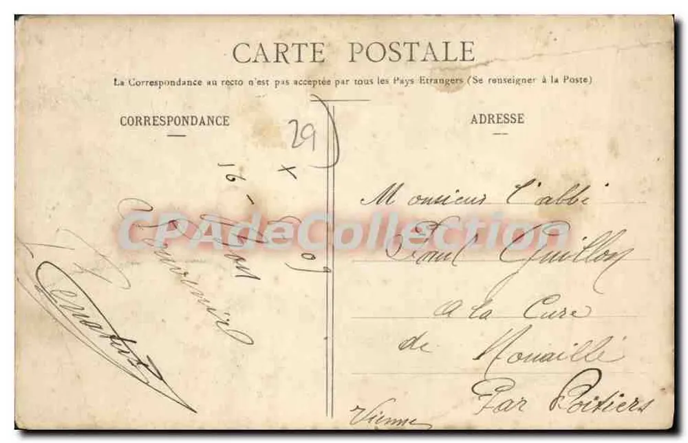 Três crianças em traje bretão — Vive a Bretanha — Coleção Villiard, Quimper - Verso