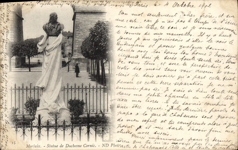 Morlaix — Statua Duchesne Cornic — ND Photo - Awers