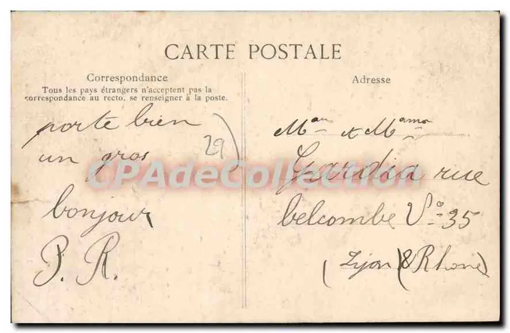 Alter Bauer aus Douarnenez und Ploaré — BRETONISCHE TRADITIONSKLEIDUNG — E.P.D. Nr. 335 - Rückseite