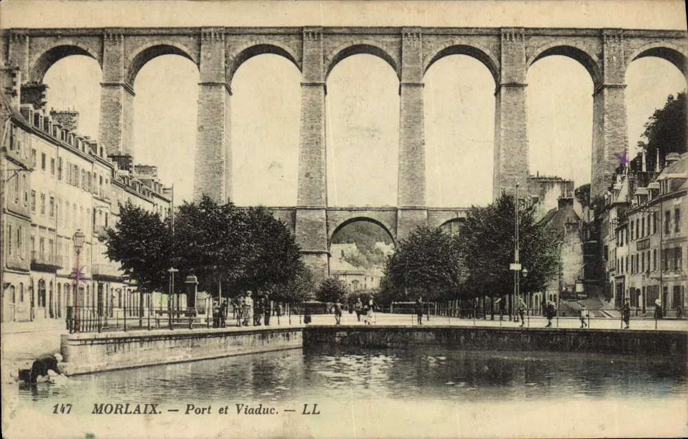 Morlaix — Porto e Viaduto — LL - Frente