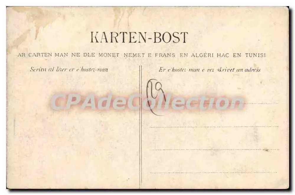 Gebet — Mädchen aus Trégunc, Umgebung von Pont-Aven — Sammlung Villaud, Quimper - Rückseite