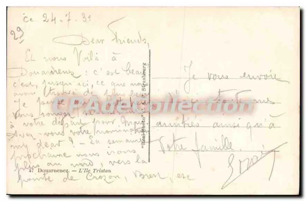 Wyspa Tristan — Douarnenez — wydawca C.A.P. nr 47 - Rewers