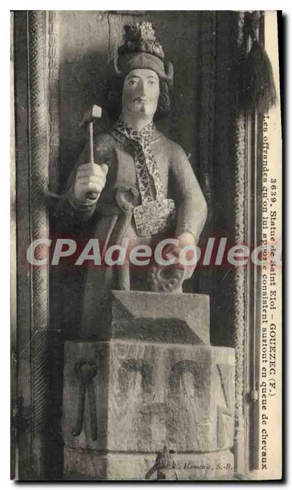Statue des hl. Eloi — Gouzec (Finistère) — Verlag: E. Hamonie, S.-B. - Vorderseite