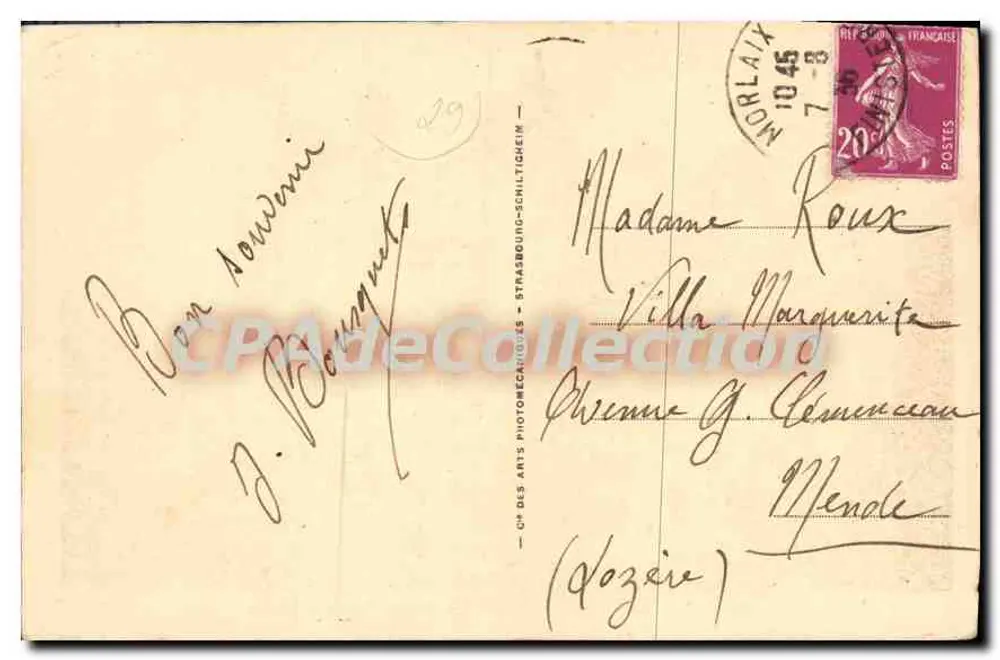 Morlaix — Altes Haus und Place des Halles — CH DES ARTS PHOTOMÉCANIQUES - STRASBOURG-SCHLITZIGHEIM - Rückseite