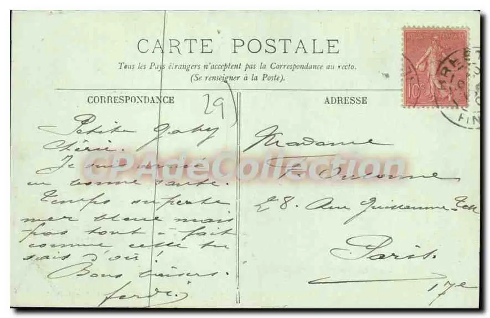 Brest — Blick vom Glacis in Richtung Rue de Paris — LL - Rückseite