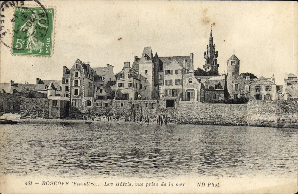 Roscoff (Finistère) — Die Hotels, Ansicht vom Meer — ND Fotografie n° 461 - Vorderseite