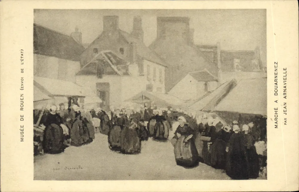 Markt in Douarnenez — von Jean Arnavivelle — Verlag Musée de Rouen - Vorderseite