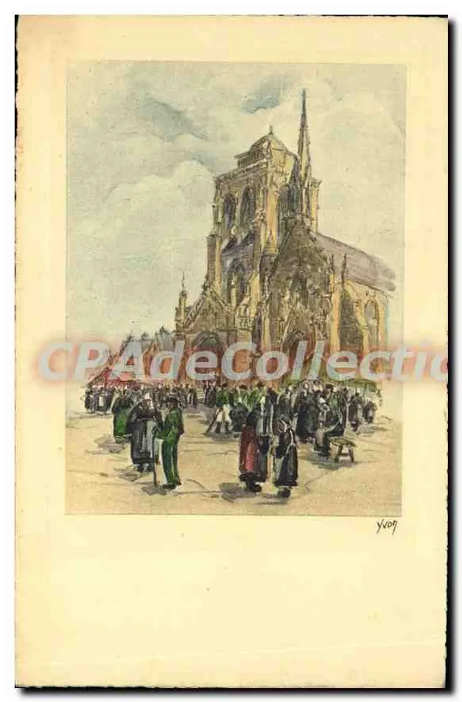 Locronan. De Kerk — Bretagne — Edities van Kunst YVON, Parijs - Voorkant