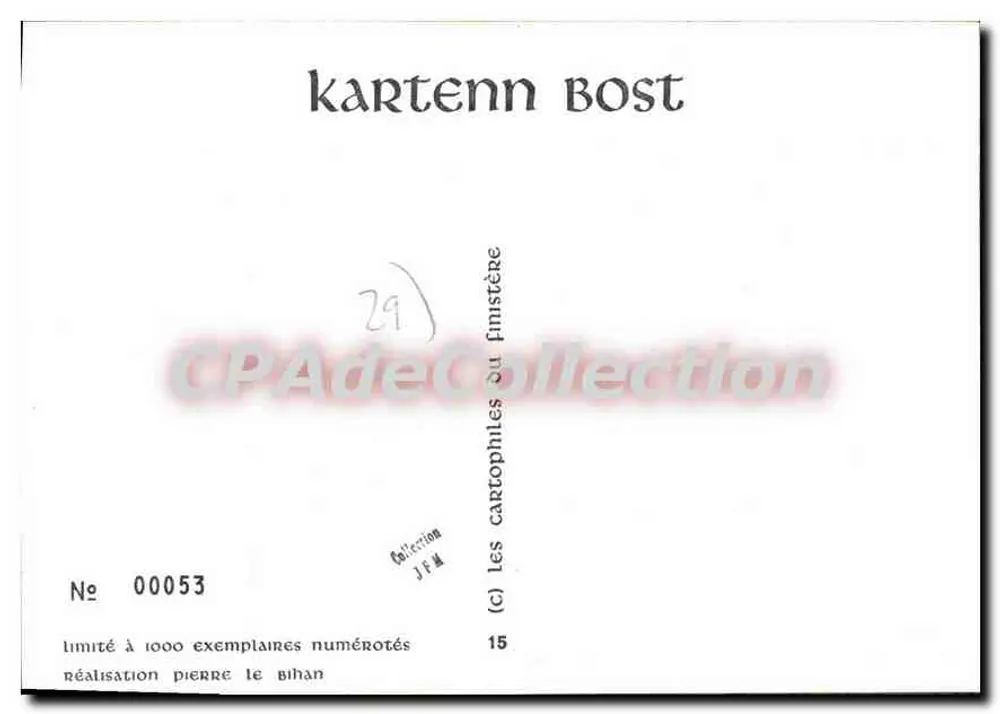 Châteaulin — Wappen mit Schloss und Forelle — Verlag JEM, Nr. 00053 - Rückseite