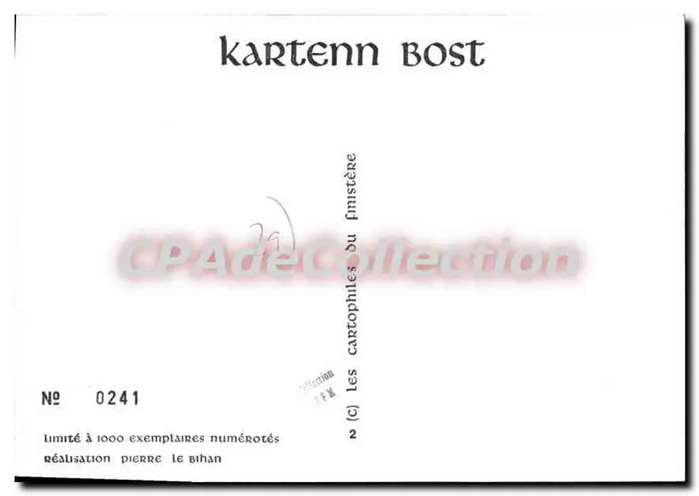 Brest — Wappen — Verlag Pierre Le Bihan, n° 0241 - Rückseite