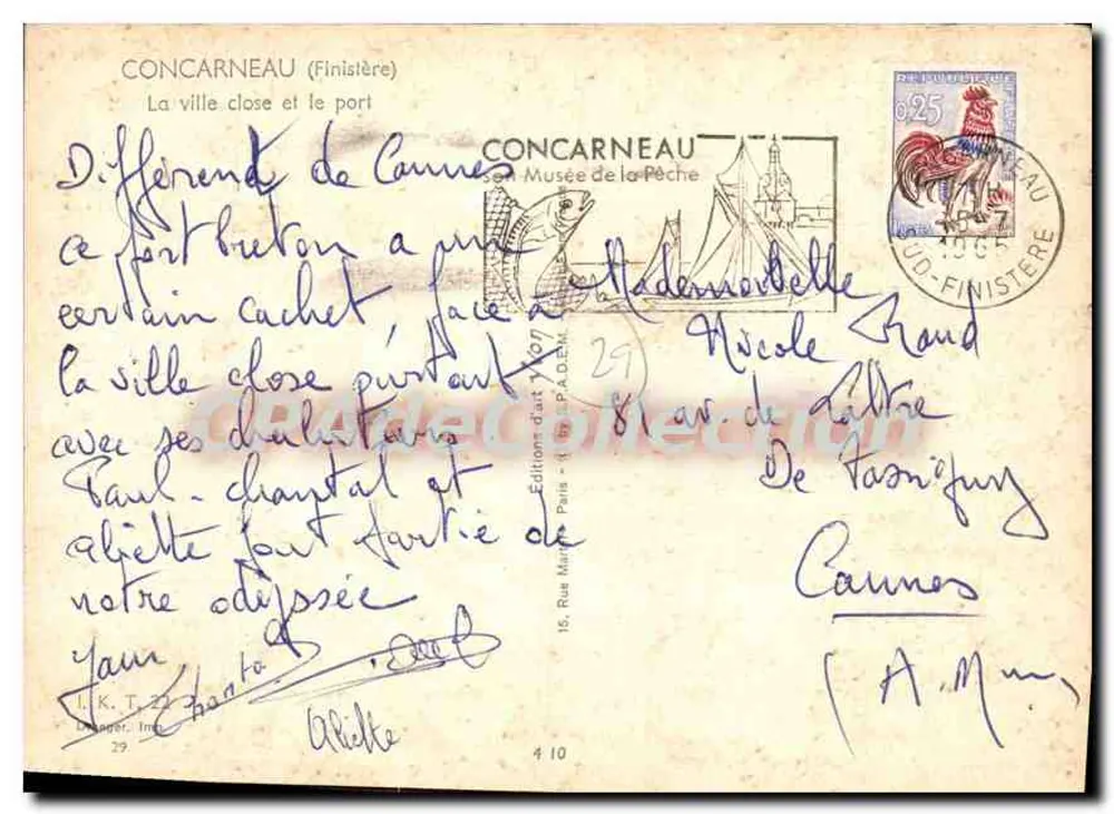 Concarneau (Finistère) — Der Hafen und die geschlossene Stadt — Éditions du Musée de la Pêche - Rückseite
