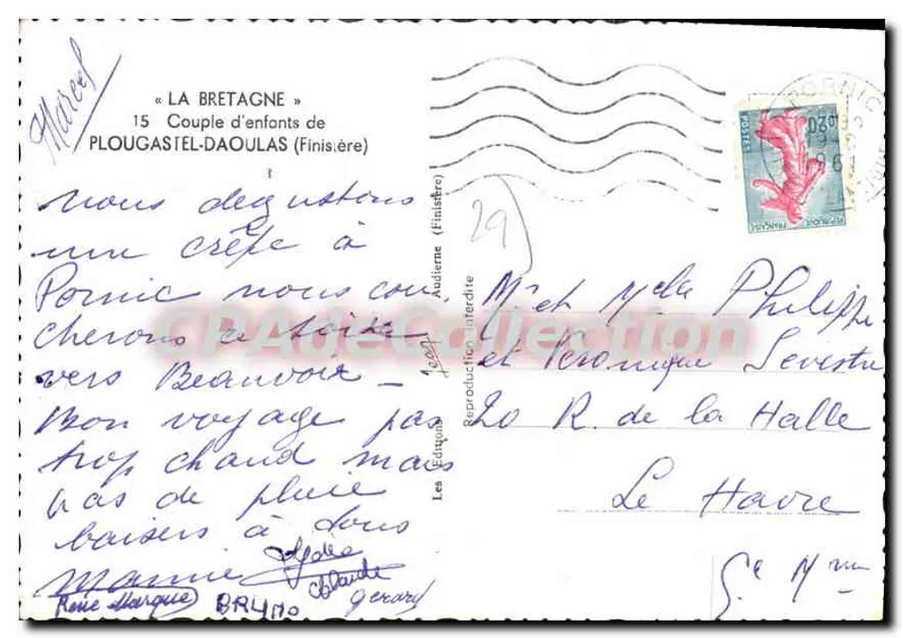 Kinderpaare — Bretagne — Jean - Rückseite