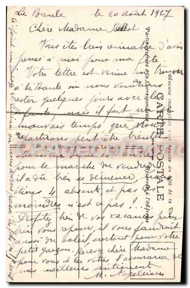 La Baule-sur-Mer (Loire-Inf.) — Die Strandpromenade Richtung Pornichet — Édition des Magasins Modernes, Nr. 17 - Rückseite
