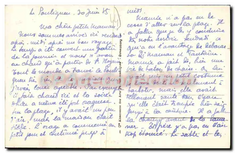 Le Pouliguen - A Praia — Côte d'Or - Verso