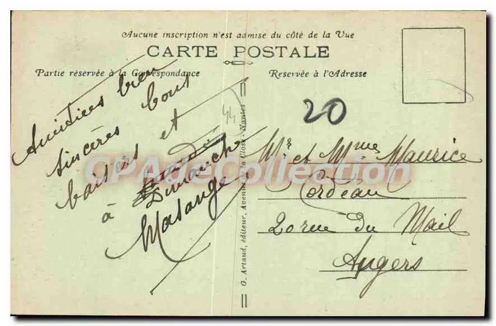 Pornichet — O Casino — G. Arnaud, editor n°79 - Verso