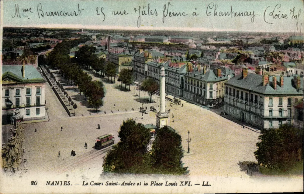 Nanìes — Die Avenue Saint-André und der Platz Louis XVI — LL. - Vorderseite
