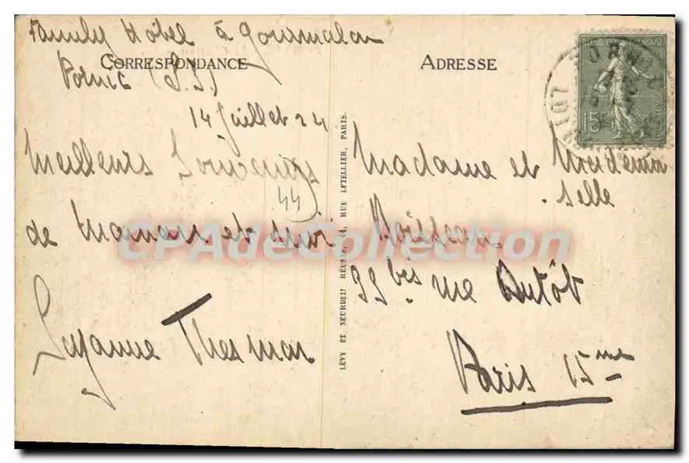 Pornic - O Castelo — LL, n°56 - Verso
